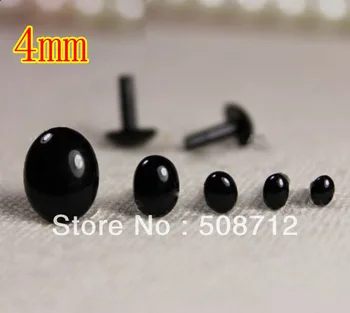 

Free shipping!!!!200pairs 4mm Oval Safety Toy or Doll Eyes or Noses With Washers