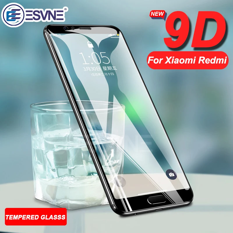 

ESVNE 9D Protective Tempered Glass For Xiaomi redmi Note 5 glass 6 Pro 7 5A Redmi 6a Glass 4X 5 5plus 5a 6 6Pro Screen Protector