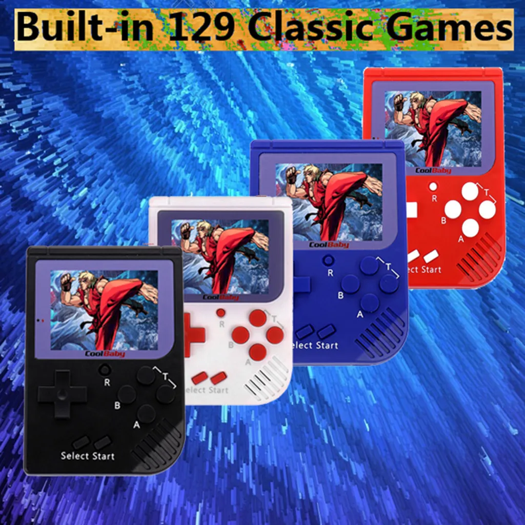 Video Game Retro Mini Handheld Video Game Console Gameboy Built-in 129 Classic Games Best Gift for Child Nostalgic Player Puzzle
