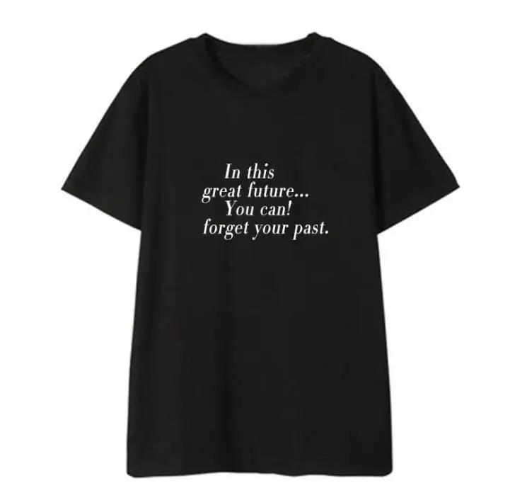 

New arrival kpop wanna one daniel same forget your past same printing t shirt summer style unisex loose t-shirt