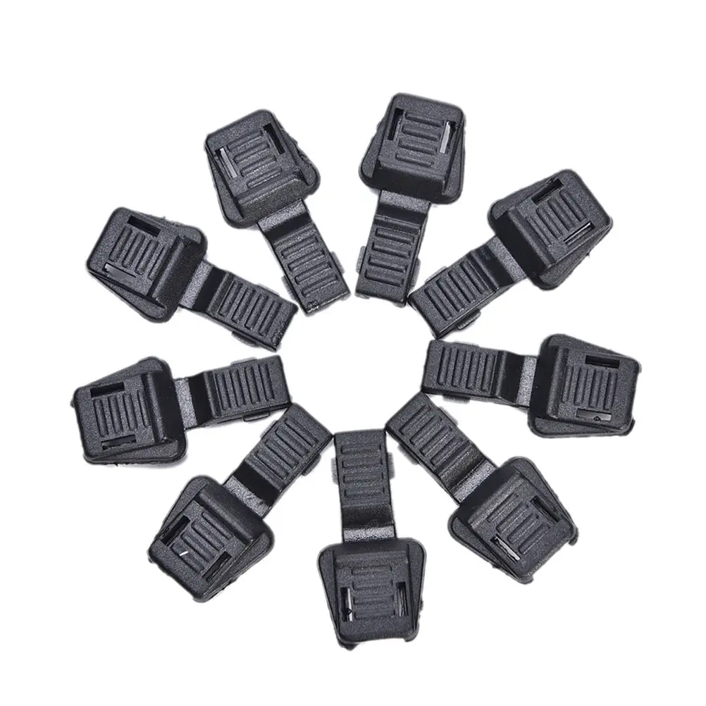 New 20PCS Black Paracord Plastic Zippers Pull Replacement Zip Clips Rope Buckle Cord Stopper End