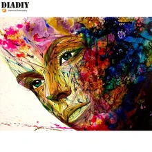 DIADIY diy фото на заказ Алмазная картина полная дрель сделать ваши собственные мозаичные Стразы картина "цветные мужчины" Алмазная вышивка распродажа