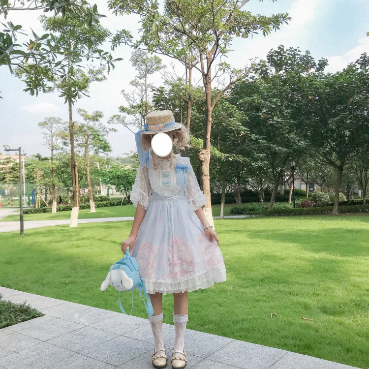 Cosplay&ware Kawaii Clothing Japanese Fashion Lolita Jsk Dress Women Summer Cute Bow Cat Strap Gothic Tea Party Sweet -Zentai shop online HTB1Pe1CdUGF3KVjSZFvq6z nXXaq.jpg