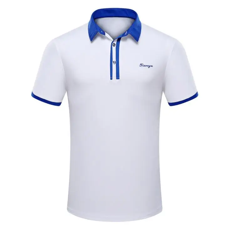 Летняя мужская футболка для гольфа, дышащая быстросохнущая спортивная одежда с короткими рукавами, топы, мужская спортивная рубашка с отложным воротником на пуговицах, гольф