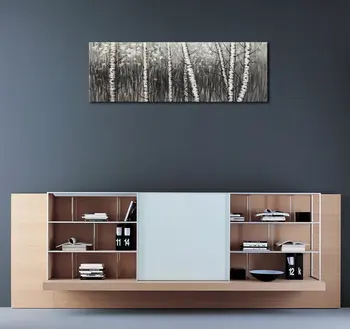 

The Birch Forest Canvas Prints Wall Art Grey Trees Oil Paintings Reproduction Pictures Living Room Drop shipping
