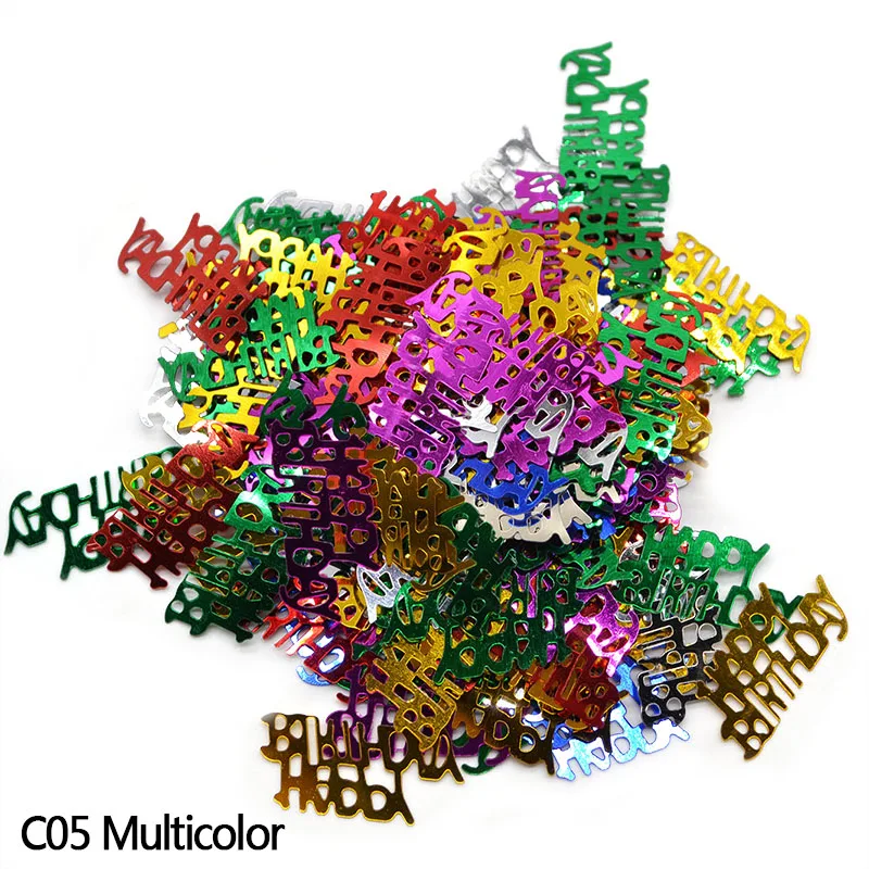 15 г роза с блестками золото серебро счастливый день рождения пятиконечная звезда Круглый полосатый Конфетти День Рождения Вечеринка ребенок душ Декор спринклз - Цвет: C05-MULTICOLOR
