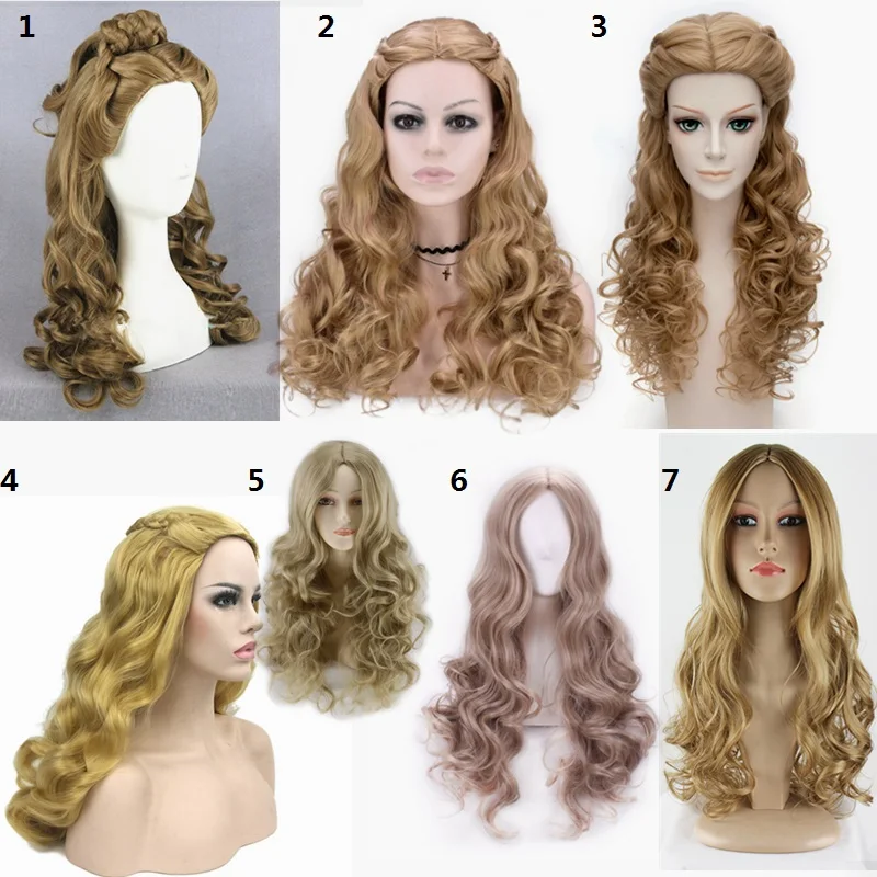

Women Princess Long Wavy Synthetic Hair Halloween Christmas Party Cosplay Cinderella Wig