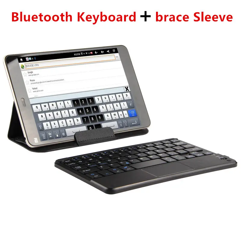 Bluetooth клавиатура для samsung galaxy Tab S2 8," планшетный ПК SM-T710 T715 T713 T719 беспроводная клавиатура Android Windows сенсорный Чехол - Цвет: Keyboard and sleeve