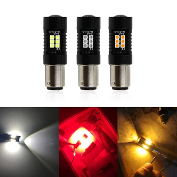 

2x 1156 BA15S 1157 BA15D 3030-SMD Auto Light Led Replace Bulbs White Yellow Amber Red R5W 12V Reverse Car Turn Signal Light