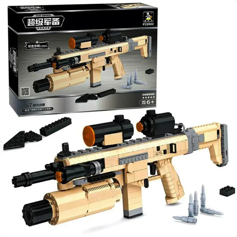 

2018 New Arrival 767pcs MOC Submachine Gun Building Blocks Kit Toys Kids Best Gifts