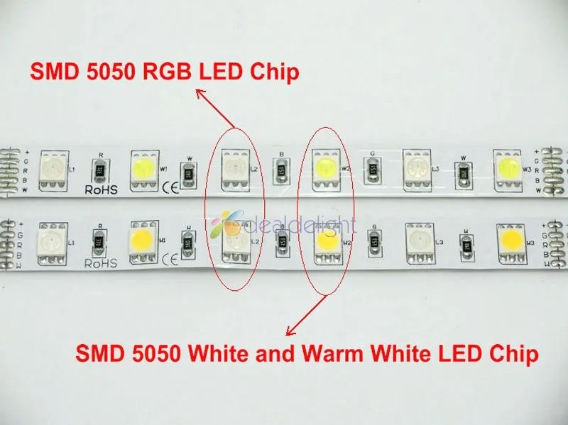 Горячая Распродажа: 5 м DC12V 60 светодиодный/M 5050 RGBW/RGBWW RGB+ теплый белый свет или холодный белый Светодиодные ленты света не Водонепроницаемый