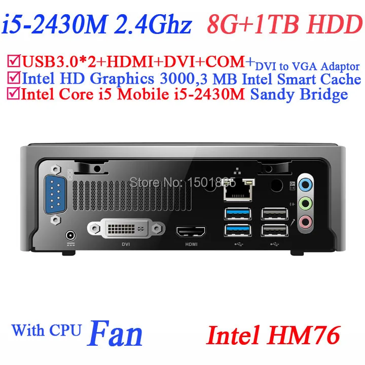

2015 new product lowest price thin client,mini pc x86,mini pc windows 8 with Intel Core i5 2430M 2.4Ghz 8G RAM 1TB HDD