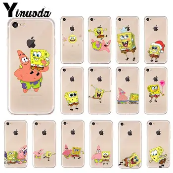 

Yinuoda SpongeBob Newly Arrived Transparent Cell Phone Case for Apple iPhone 8 7 6 6S Plus X XS MAX 5 5S SE XR Cover