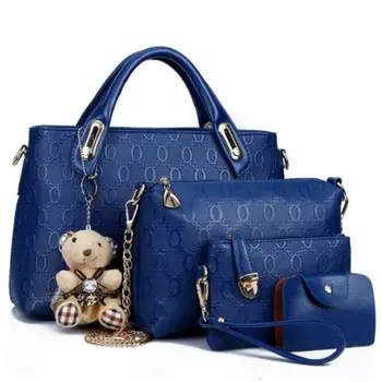 

2020 Women Bag Top-Handle Bags Female Famous Brand Women Messenger Bags Handbag 4 Set PU Leather Composite Bags X486