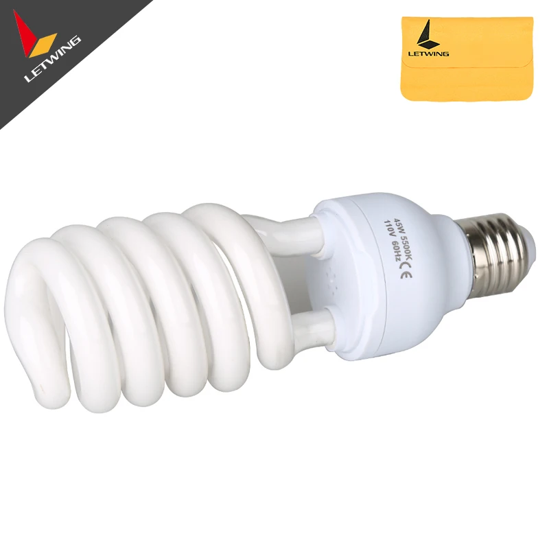 Фотостудия непрерывная компактная флуоресцентная лампа 5500K 45W 110V E27