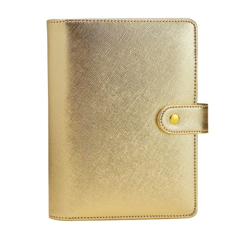 

2019 Lovedoki Notebook Gift 6 hole Loose-Leaf Diary A5&A6 Spiral Planner Silver Gold Cover Dokibook Organizer Korean Stationery