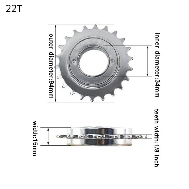 14T 16T 18T 20T 22T 24T фиксированная Шестерня BMX Велосипедное колесо свободного хода односкоростное маховик Звездочка Аксессуары для велосипеда CZF002