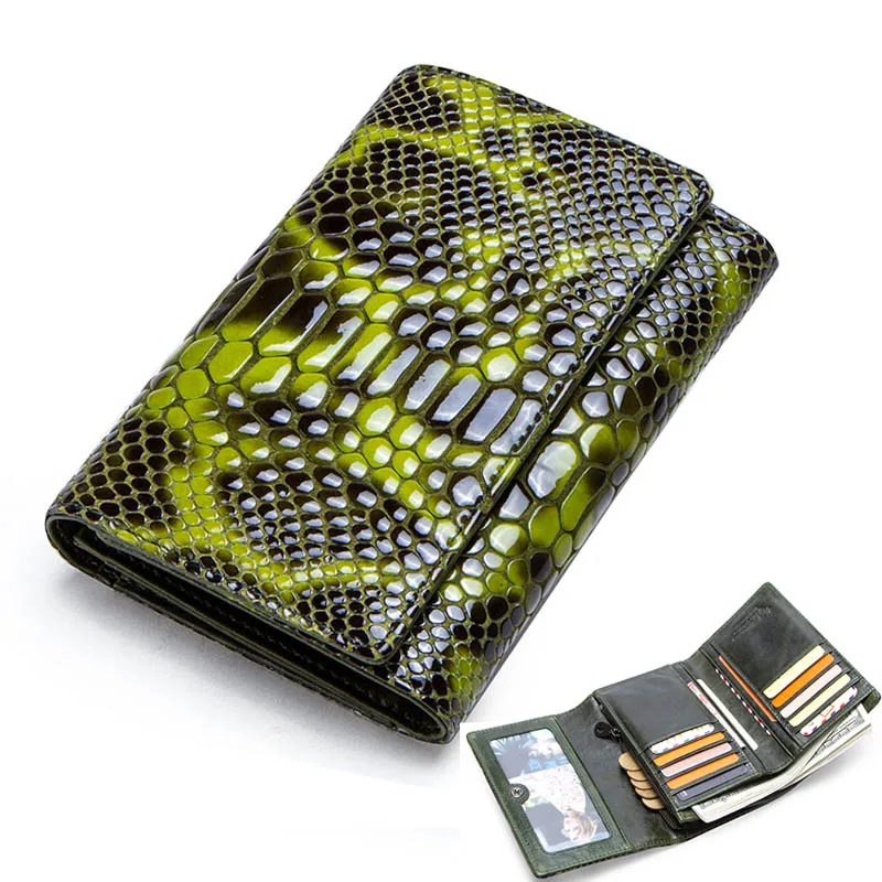CONTACT'S модный кошелек из натуральной кожи аллигатора с отделением для карт длинные женские кошельки с карманом для мобильного телефона - Цвет: style9 S
