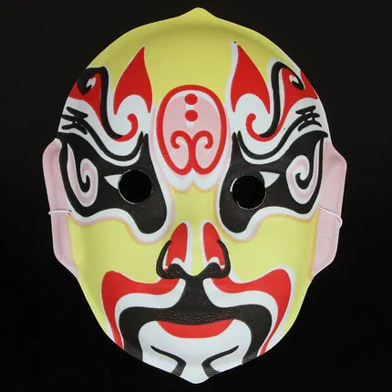 1 шт. в китайском стиле, Пекинские оперы, маски, фокусирующие+ пластиковые маски для детей и взрослых - Цвет: Бургундия