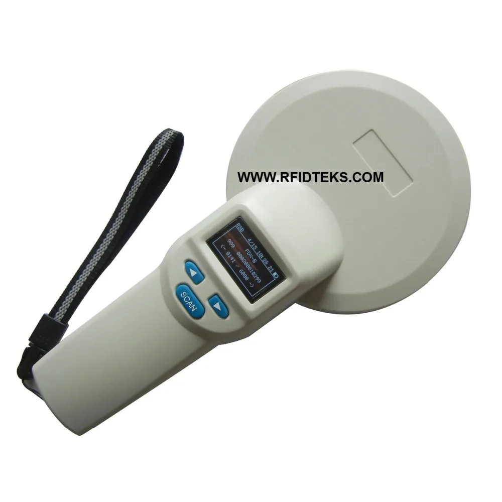 EMID Leitor 125 KHZ RFID Animal tag 134.2 KHz ISO11784 FDX B/85 leitor leitor de RFID Tag Vidro animal de estimação microchip scanner com Bluetooth