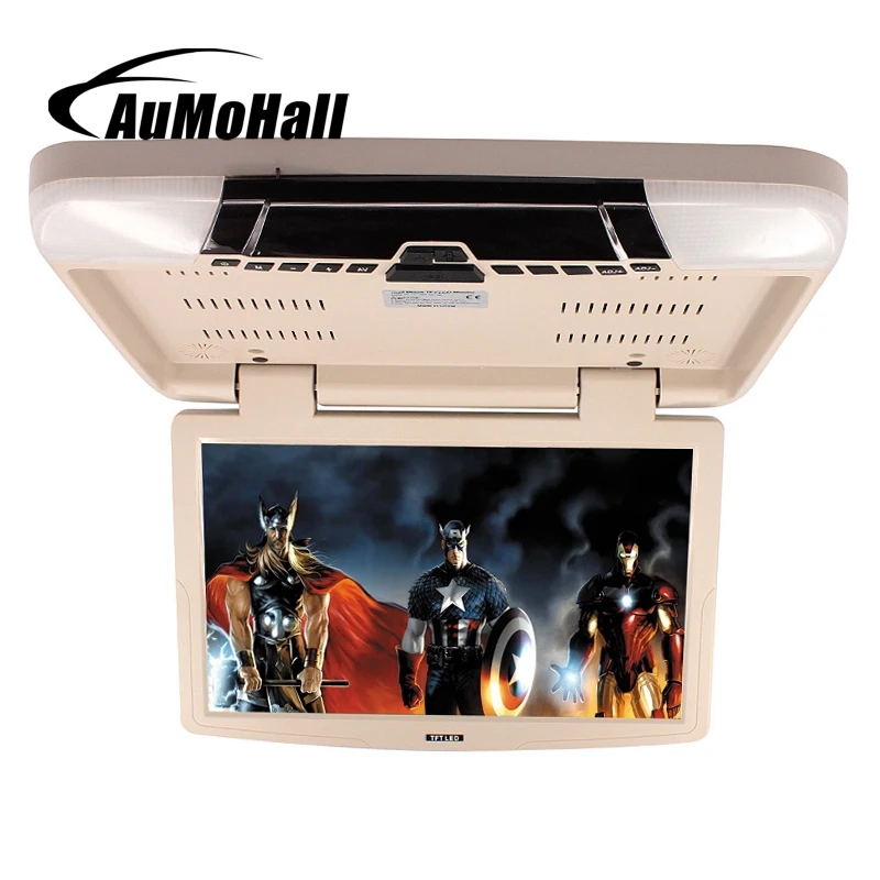 

AuMoHall 15.6 Inch TFT LCD Car Monitor MP5 Player USB SD IR FM with Remote Control Car Styling Flip Down Monitors