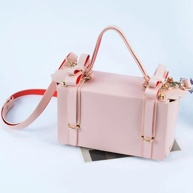 Новая Европейская и американская женская сумка через плечо, модная женская сумка-мессенджер с бантом, ручная сумка-мессенджер, Ретро Милая - Цвет: pink