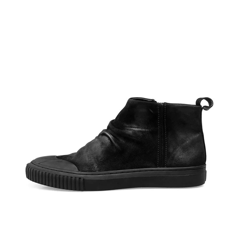 

Riding's leisure boots mens high-top shoes Genuine Leather sandals British autumn short boots male cowhide chelsea boots men