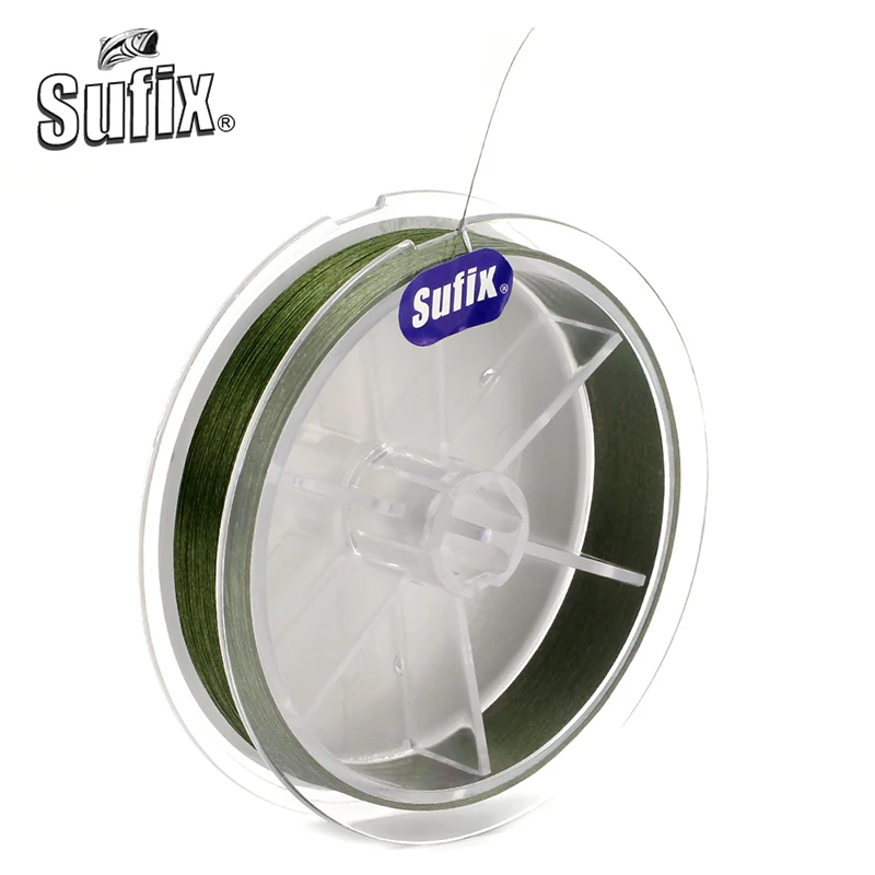 100% оригинальный бренд Sufix 832 усовершенствованная леска 120 м 8 нитей зеленая