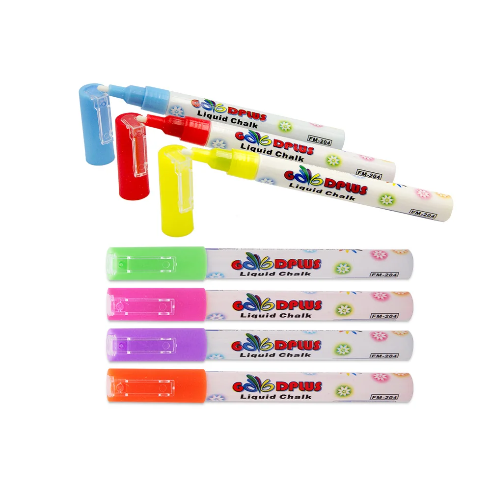 Стираемые разноцветные маркеры со светодиодной подсветкой 8 цветов|liquid chalk marker