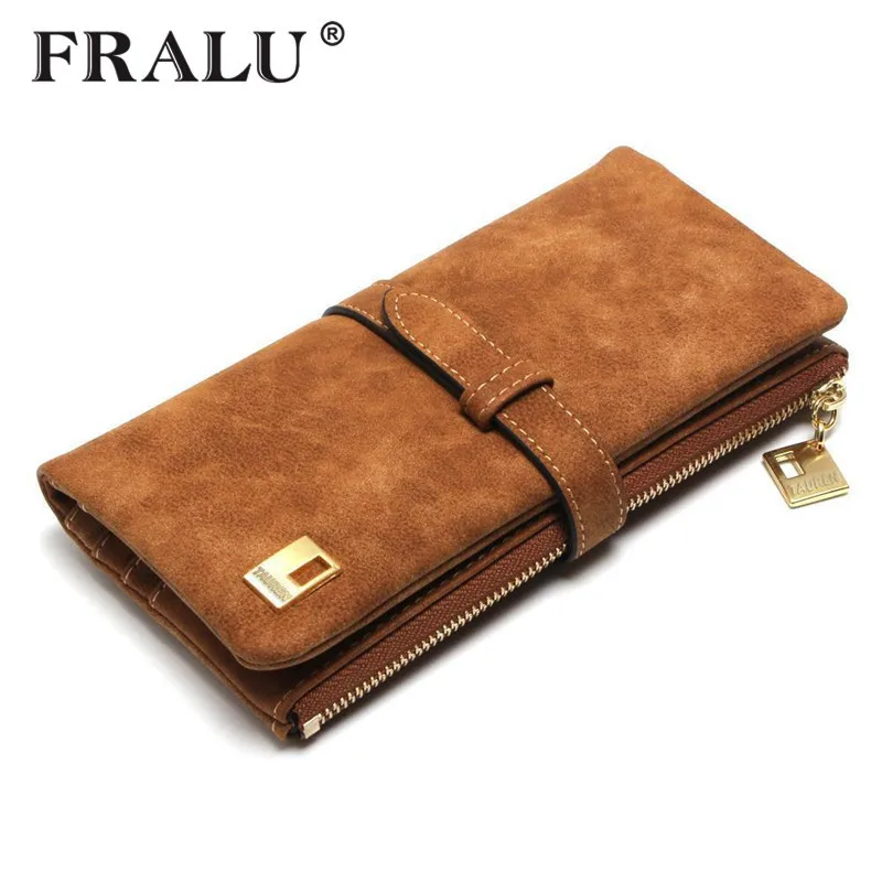 

Women Wallet Luxury Matte PU Female Leather Card Wallet Long Zipper Soft Fashion Ladies Long Day Clutch Coin Purse Card Holder