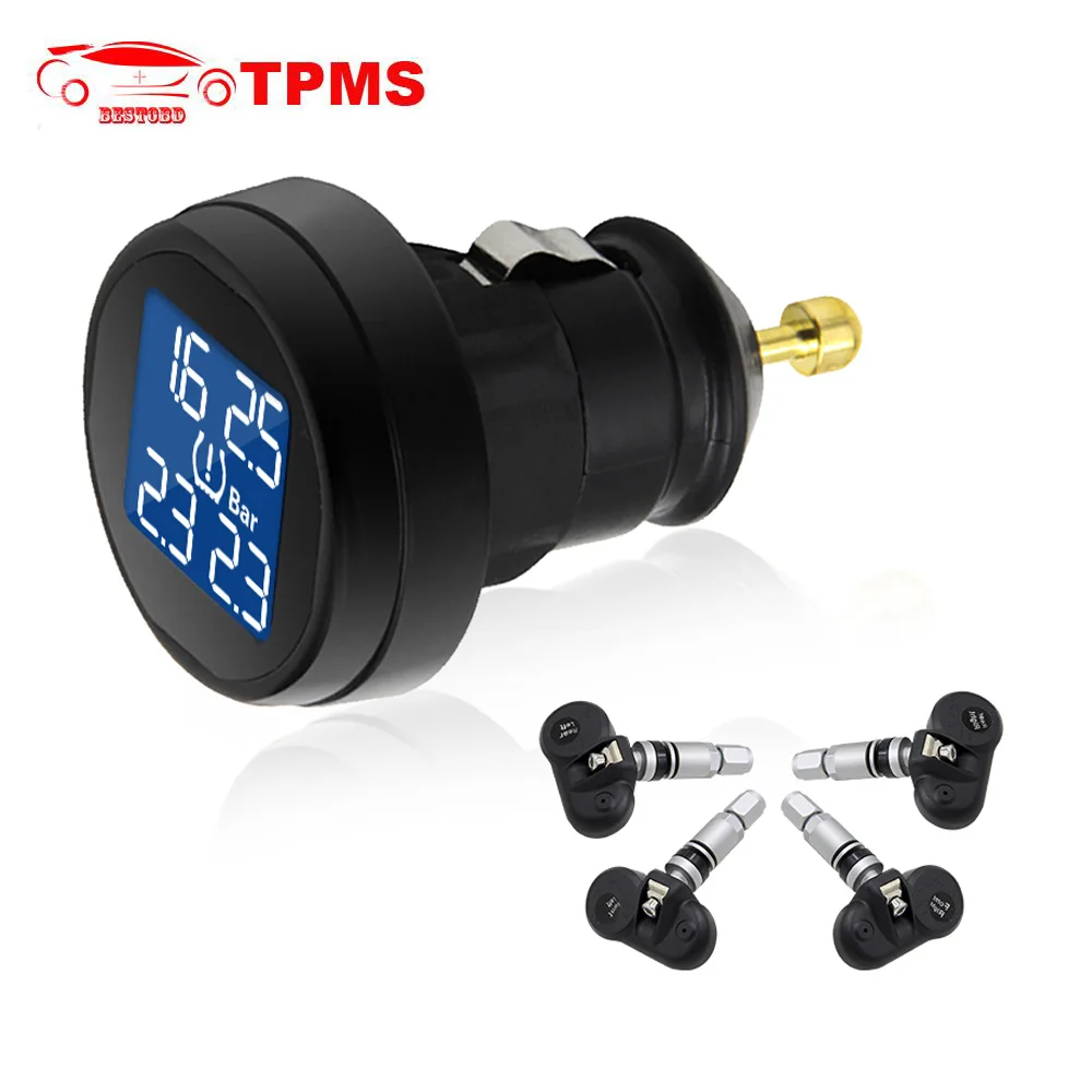 

Tire Built-in TPMS TS61 Tire Pressure Monitoring System Tool Wireless Real-time Cigarette Lighter Plug Temperature Gauge