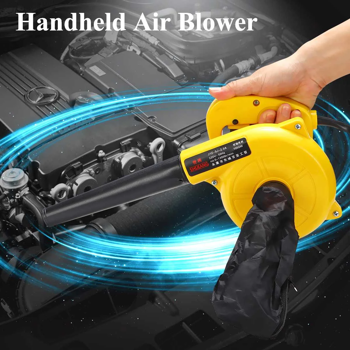 

2 in 1 Electric Air Blower 220V 1050W Portable Handheld Vacuum Cleaner Car Home Dust Collector Fan Garden Leaf Blowing Remover