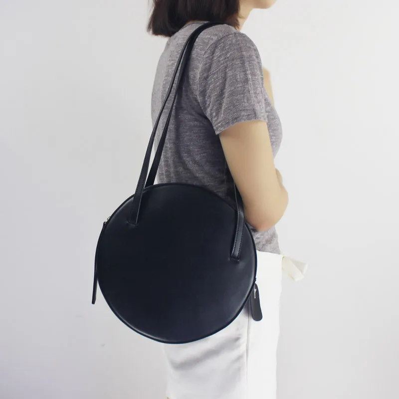 Женская сумка из натуральной кожи с круглым вырезом|women bag genuine leather|bag leatherwomen |