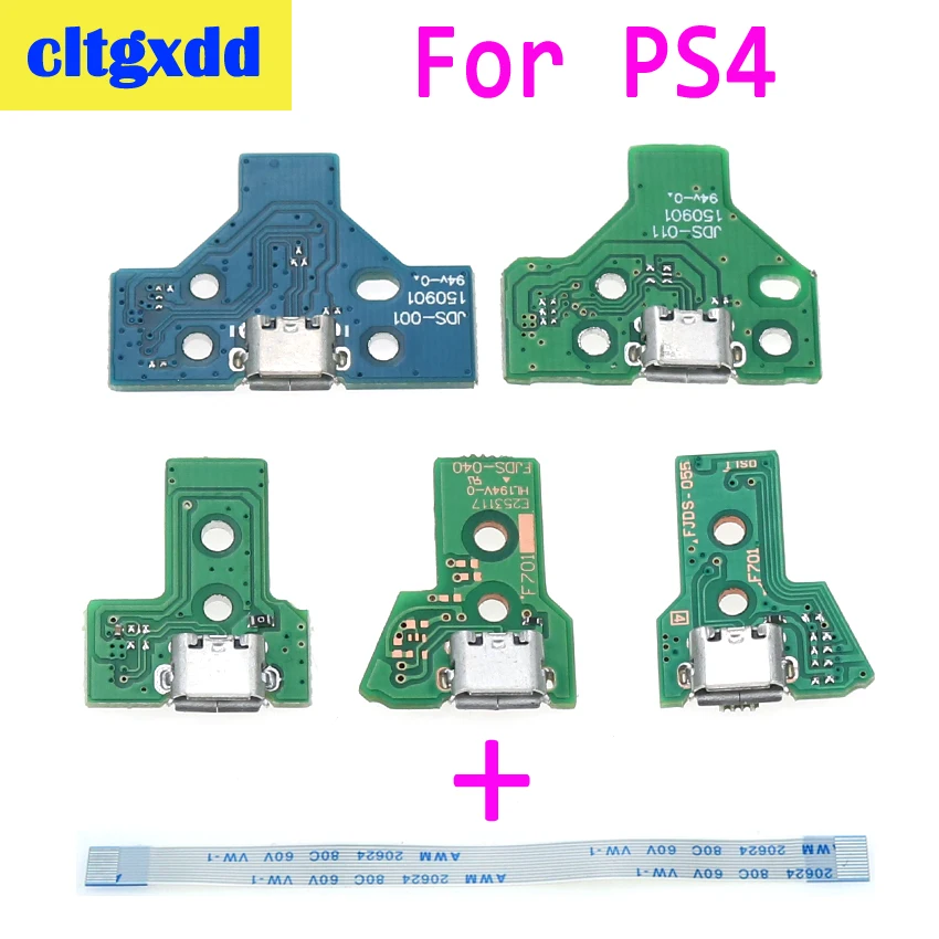 Cltgxdd Voor PS4 Controller Micro Usb Opladen Boord Poort Socket Jack Dock 12Pin 14Pin Jds 001 011 030 040 055 connector Kabel