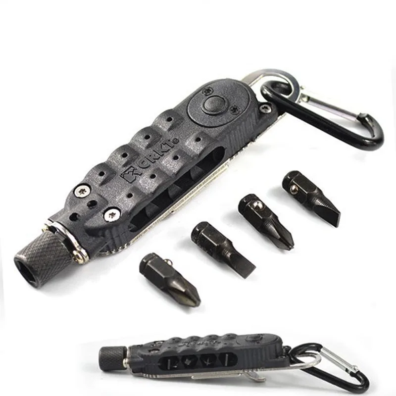 

Mini Tools Pocket Keychain Screwdriver Multifunction Small Screwdriver Sets Slot Hex Screwdriver With White LED Light Keyrings