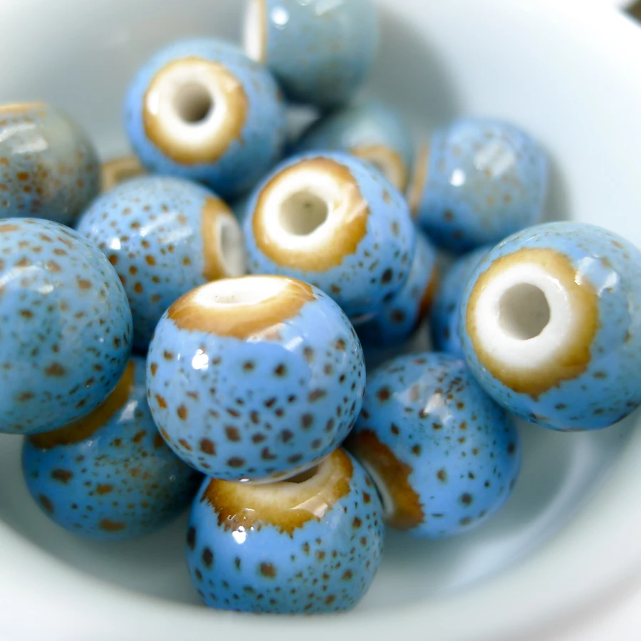 Jingdezhen Ceramic beads China not glass porcelain bead for jewelry