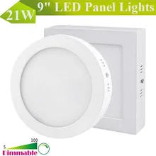 5 шт. ультра яркий тусклый круглый светильник/квадратный светодиодный светильник 85-265 в 225*225 мм 21 Вт поверхностного монтажа светодиодный потолочный светильник