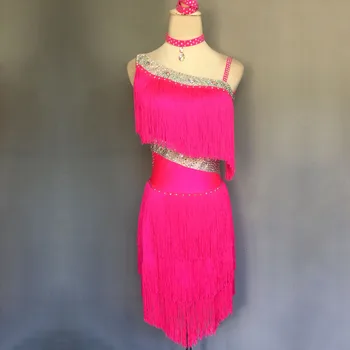 

Custom children Latin dance performance clothing Latin dance competition clothing Latin dance performance clothing female