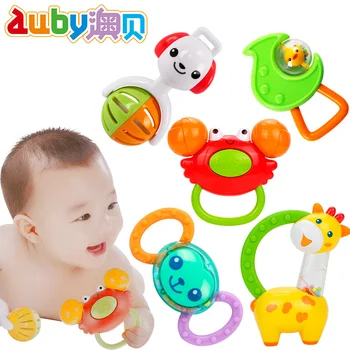 

Candice guo plastic toy baby gift colorful rattle mobile cute monkey dog leave giraffe crab animal shape birthday gift 5pc/set