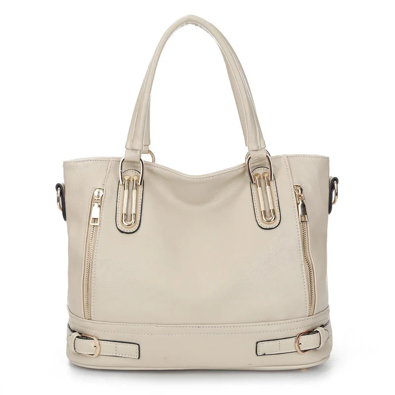 Роскошная дизайнерская женская сумка через плечо из искусственной кожи известного бренда, винтажная женская сумка-мессенджер - Цвет: beige