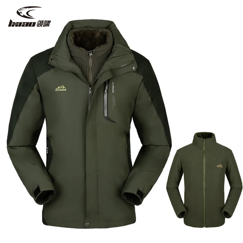 

LXIAO Men Autumn Winter Jacket Waterproof Outdoor Sports Warm Wear-resistant Windproof Camping Trekking Skiing Male Jackets