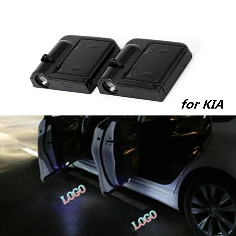 2x светодиодный беспроводной приветственный дверной светильник для KIA rio k2 3
