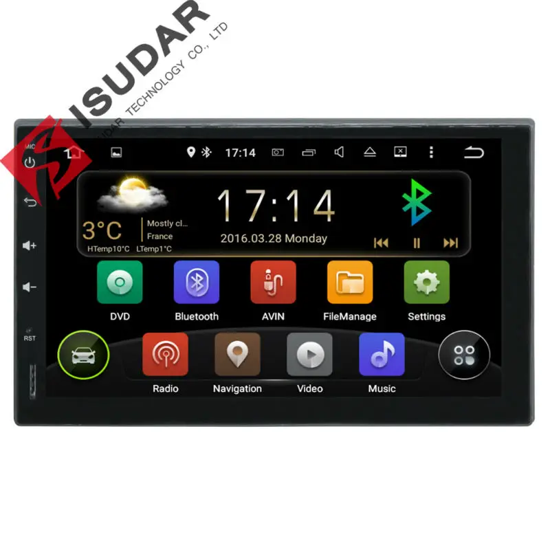  Full Touch Screen! 7 Inch Android Universal Car GPS Video Player Multimedia With HD Screen Wifi Navigation Bluetooth Radio FM 