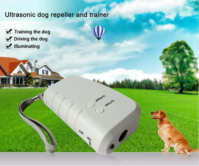 Electronic Dog Repellent and Trainer with Flashlight / Powerful