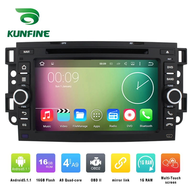 Quad Core 1024 600 Android 5 1 Car DVD GPS Navigation Player Car Stereo for Chevrolet