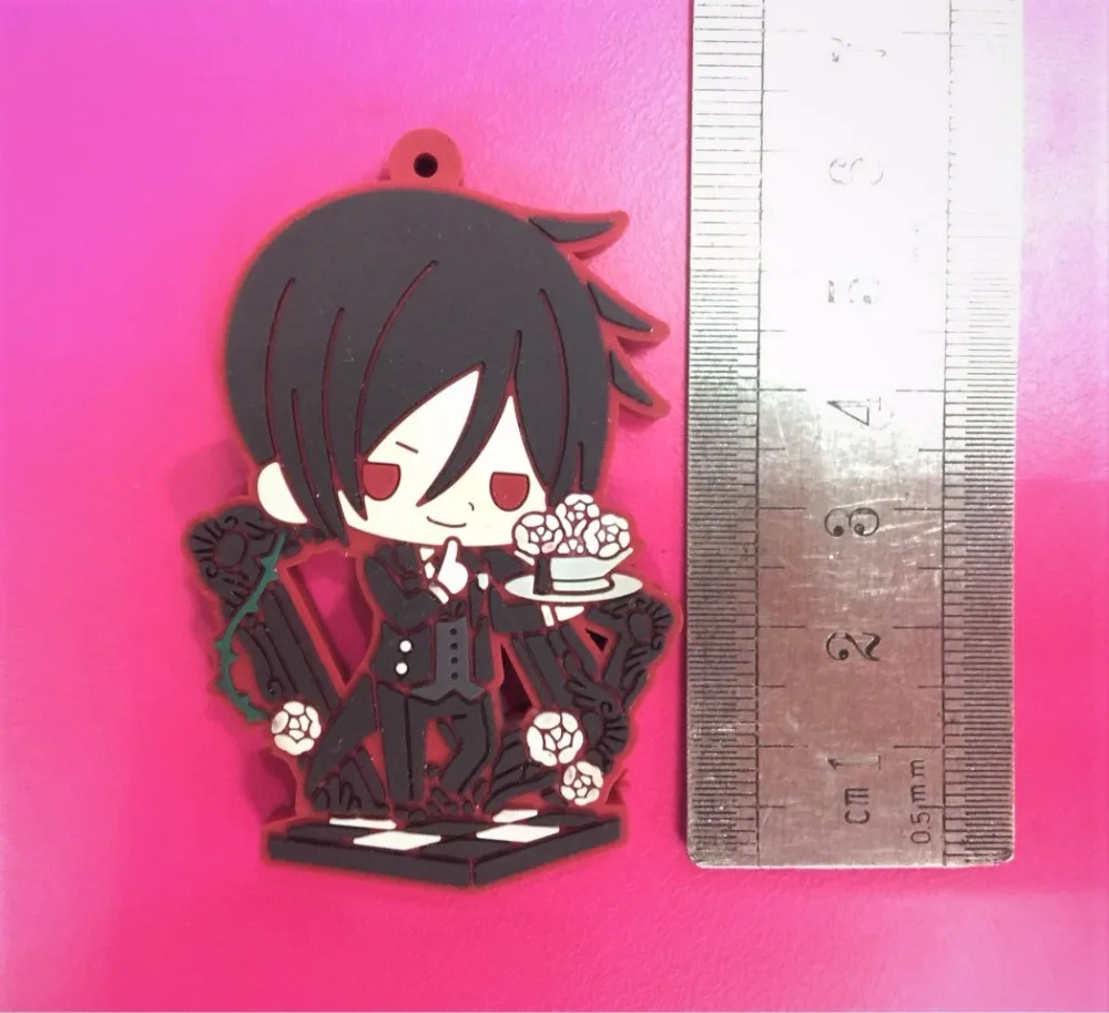 Black Butler Kuroshitsuji JOKER Figure Cosplay Rubber Phone Strap Charm KeyChain