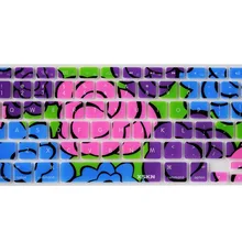 XSKN прочный ультратонкий цветок серии Силиконовый чехол для клавиатуры кожи протектор для MacBook Pro 13 15 17 дюймов, Роза