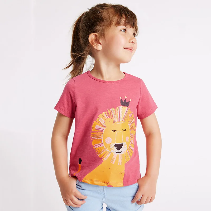 2018 Summer Tops Baby Kids Clothes Funny Tshirts Dog Lion Animals T