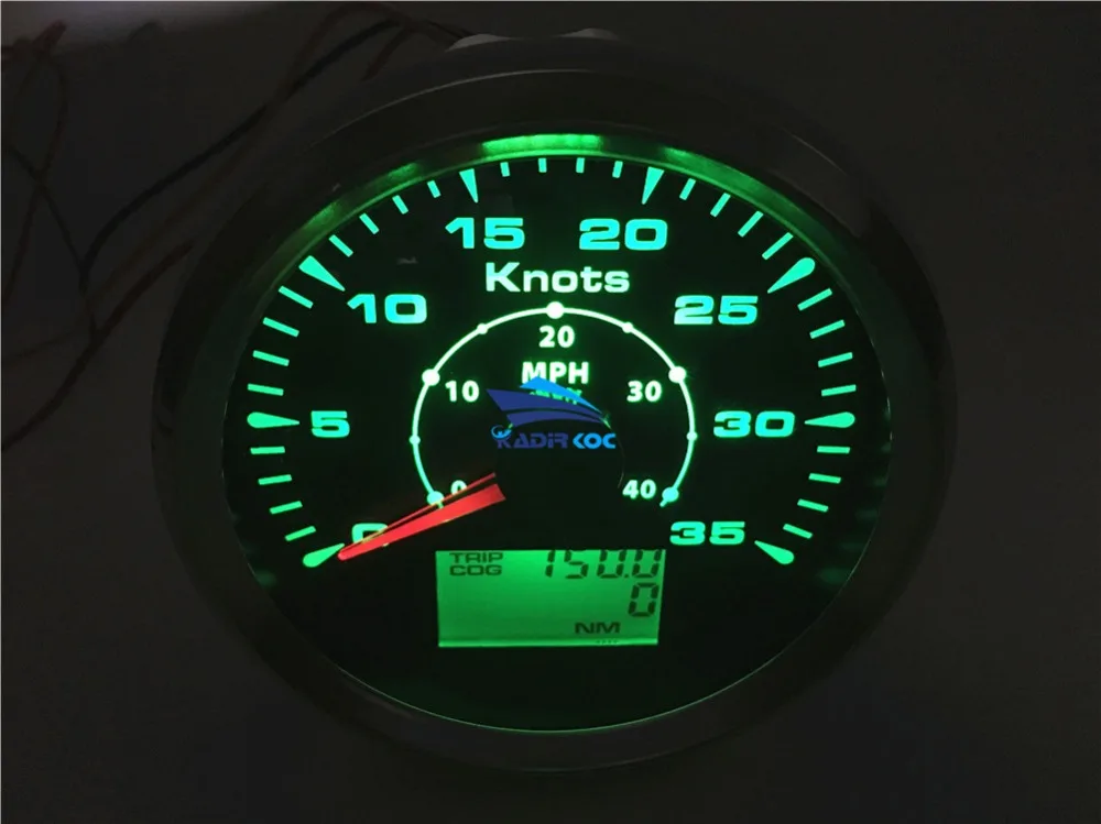 Упаковка из 1 морской 85 мм спидометры GPS 0 35Knots скорость Mileometers LCD одометры 40MPH с
