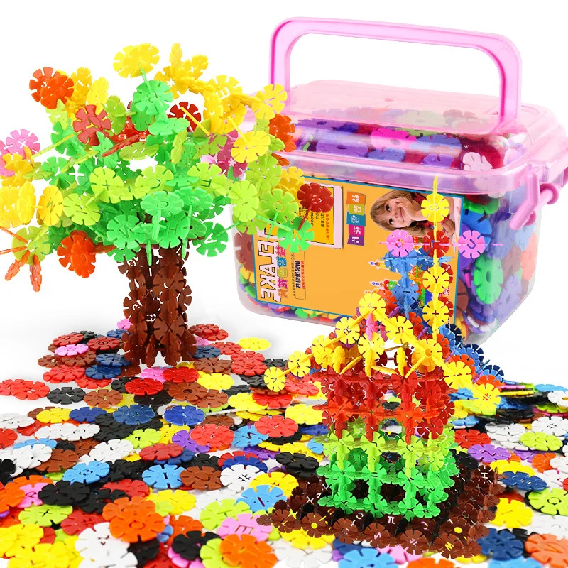 

Children's snowflake block toys To hold blocks